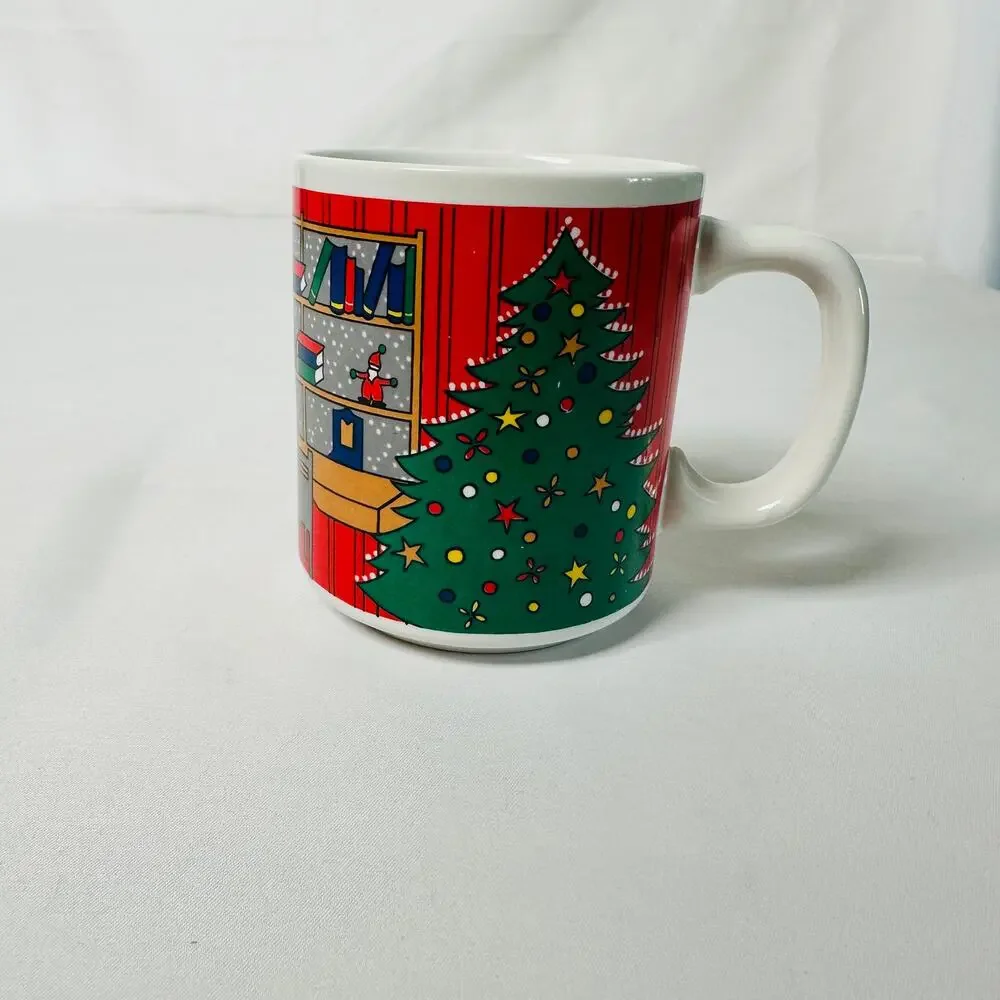 Vintage 1983 Master Craft Stoneware Santa Claus Christmas Holiday Coffee Cup